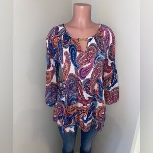 Spense Paisley Tunic Blouse - Large